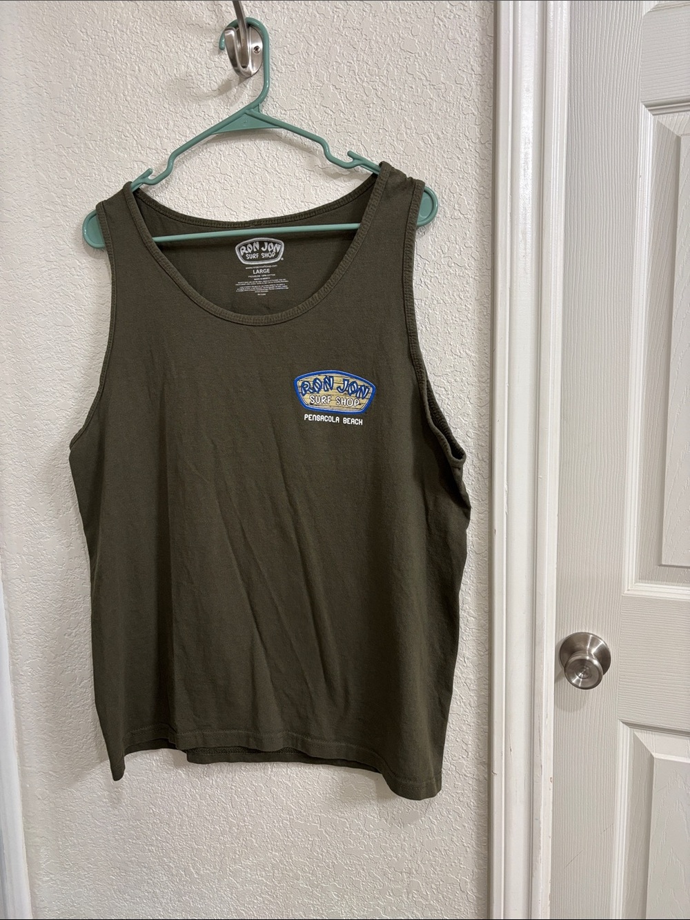 Ron Jon Olive Green Surf Shop Graphic Tank
